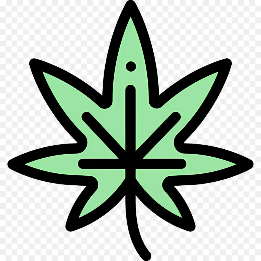 Feuille De Cannabis，Feuille Verte PNG