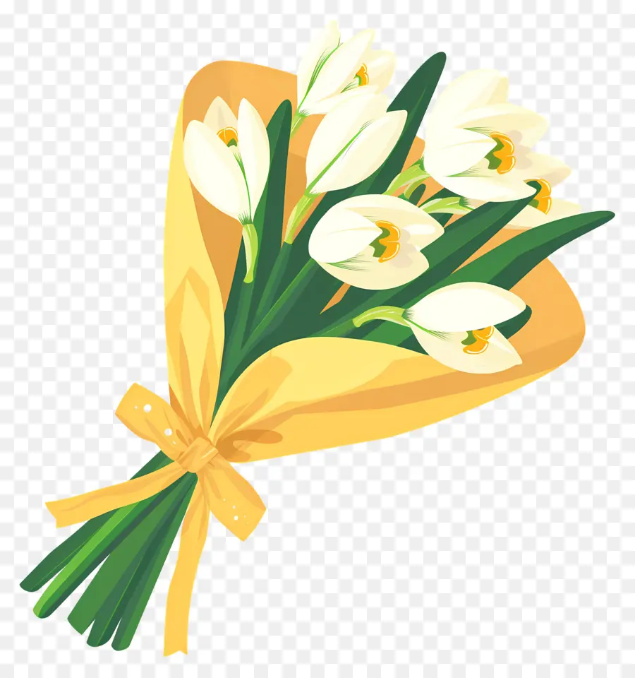 Bouquet De Perce Neige，Fleurs Blanches PNG