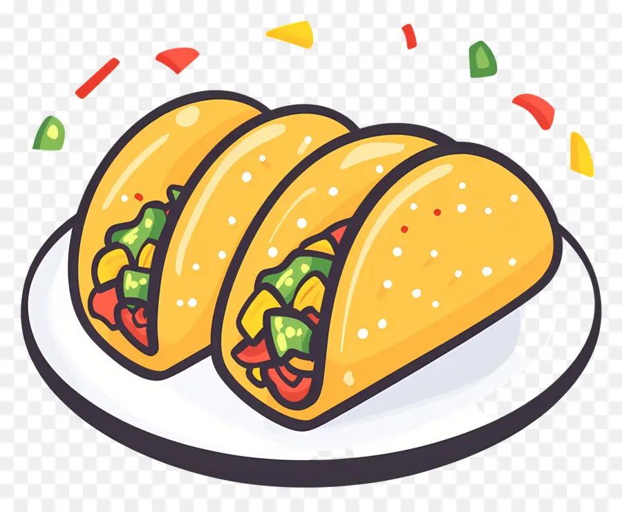 Tacos Sur Assiette，Tacos PNG