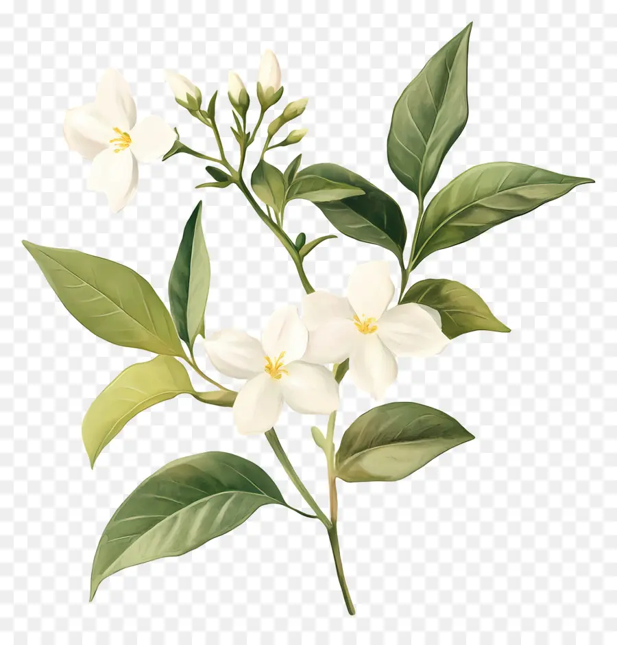 Fleur De Jasmin，Fleur Blanche PNG