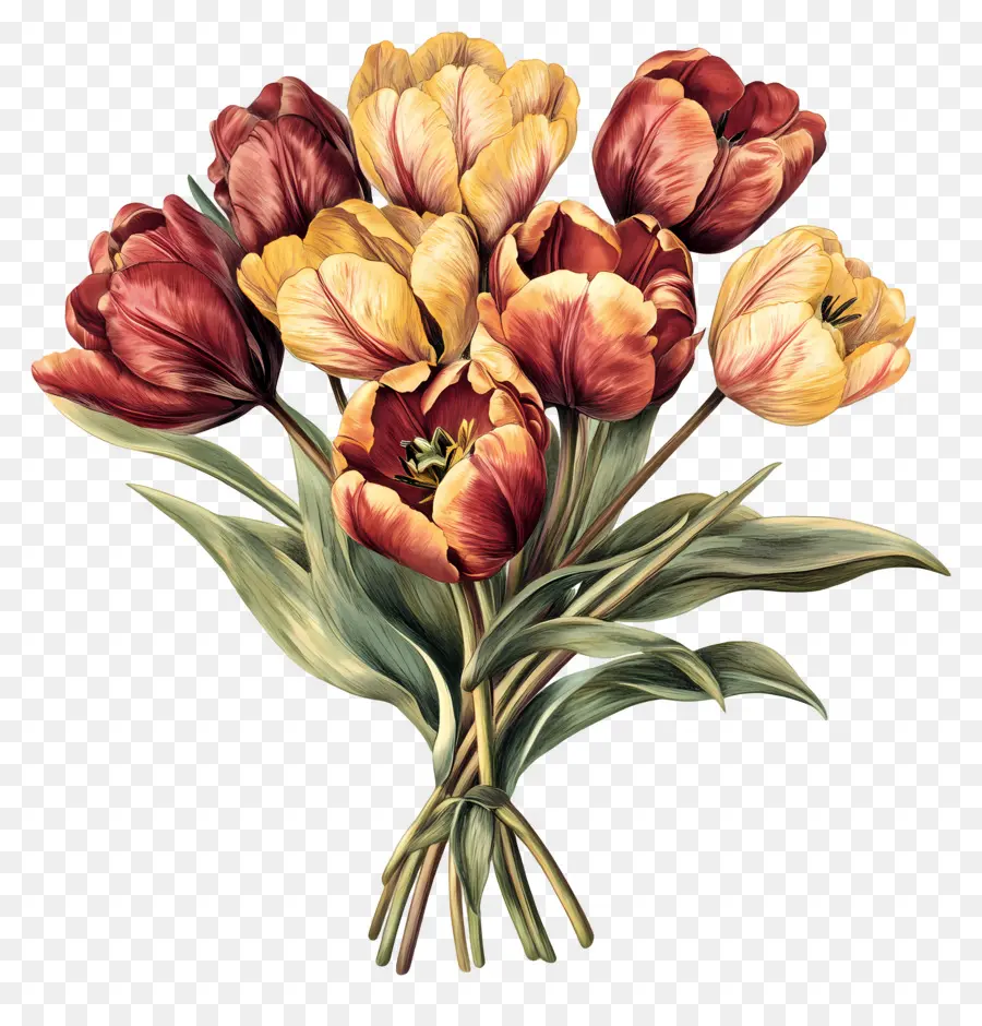 Bouquet De Tulipes，Tulipes PNG