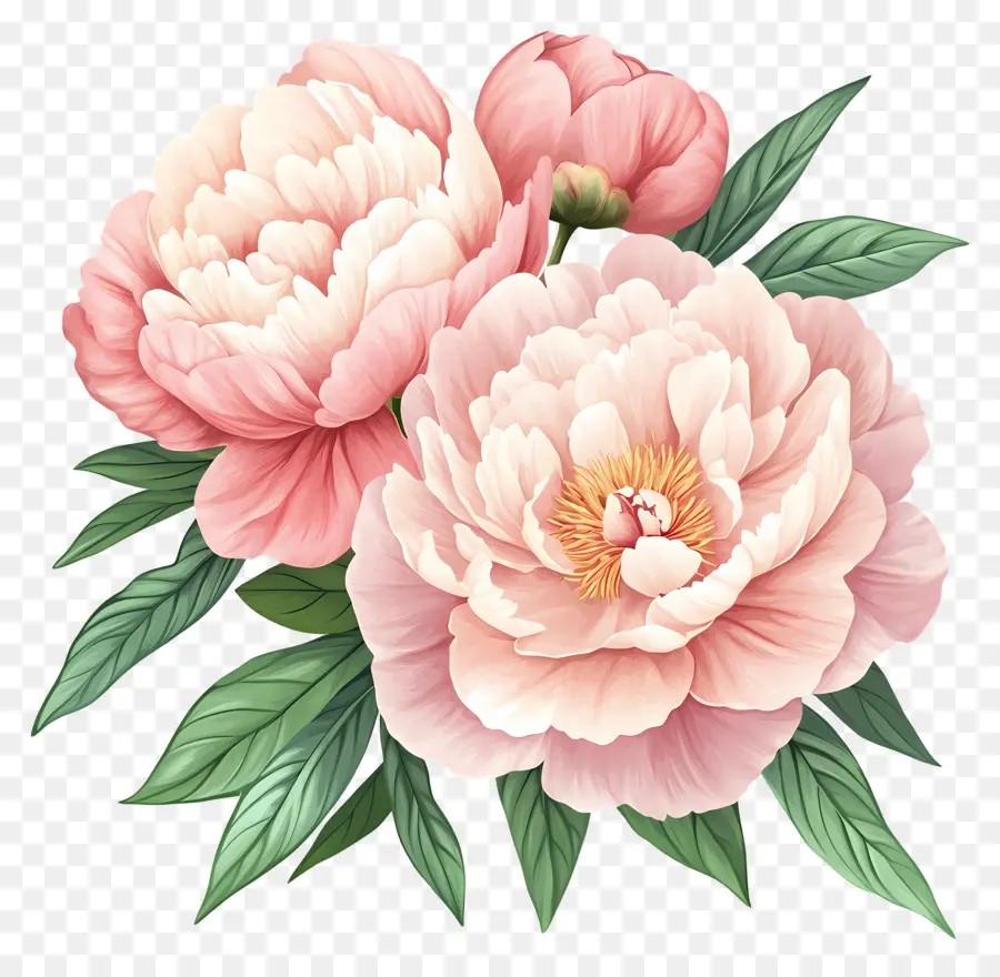 Bouquet De Pivoines，Pivoines PNG