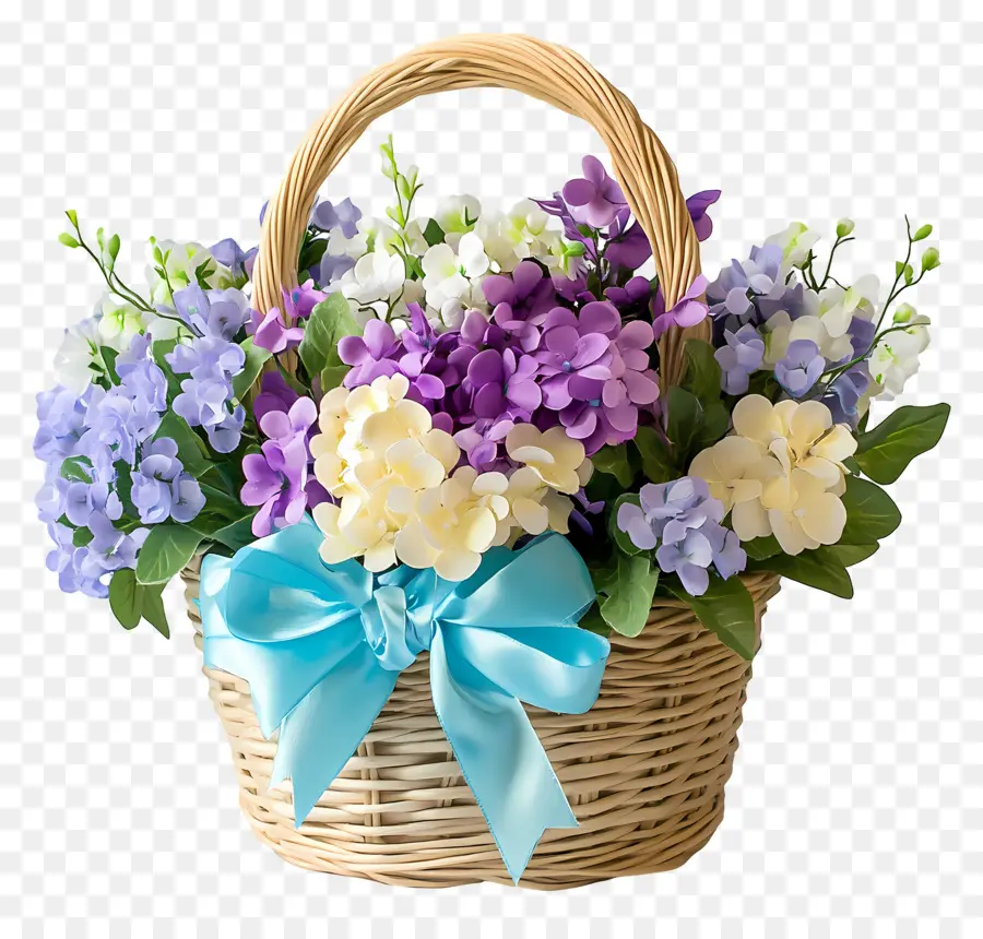 Panier De Fleurs D'anniversaire，Panier De Fleurs PNG