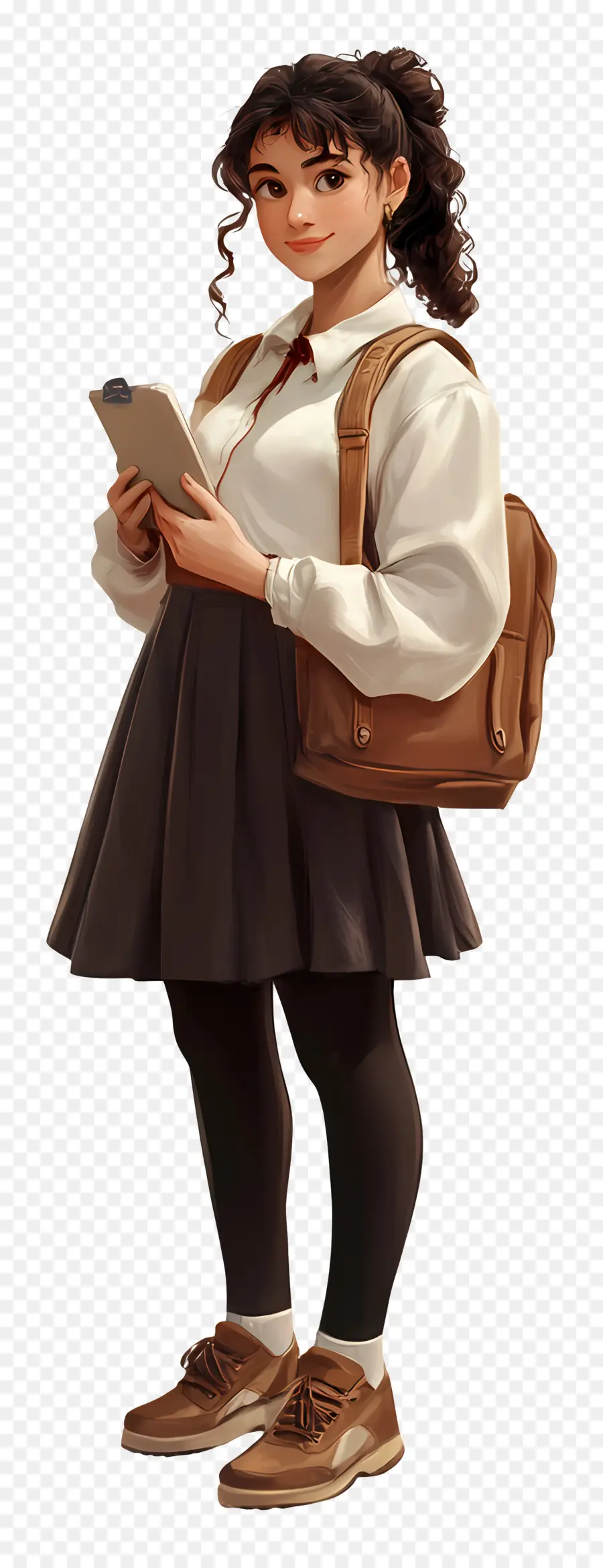 Fille étudiante，Écolière PNG