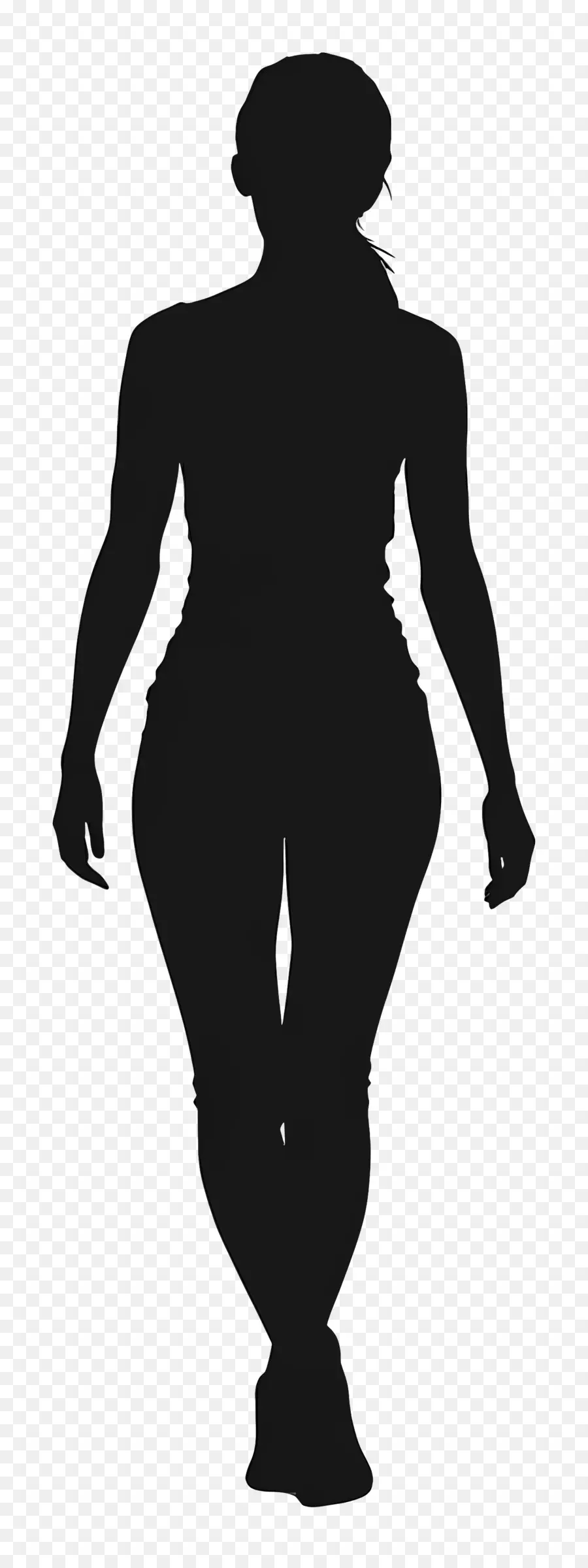 Silhouette Féminine Marchant，Silhouette De Femme PNG