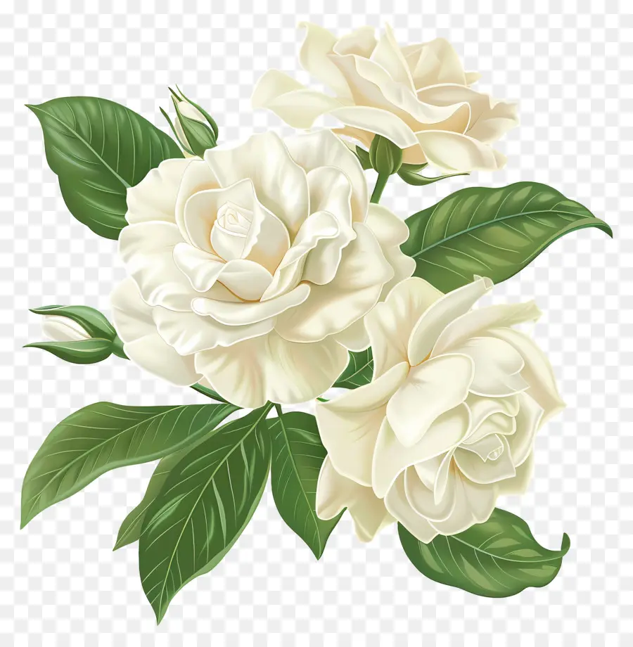 Fleur De Gardénia Blanche，Fleur Blanche PNG