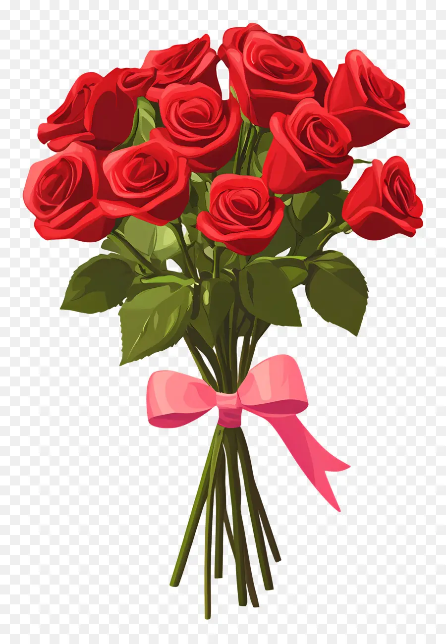 Bouquet De Roses，Roses Rouges PNG