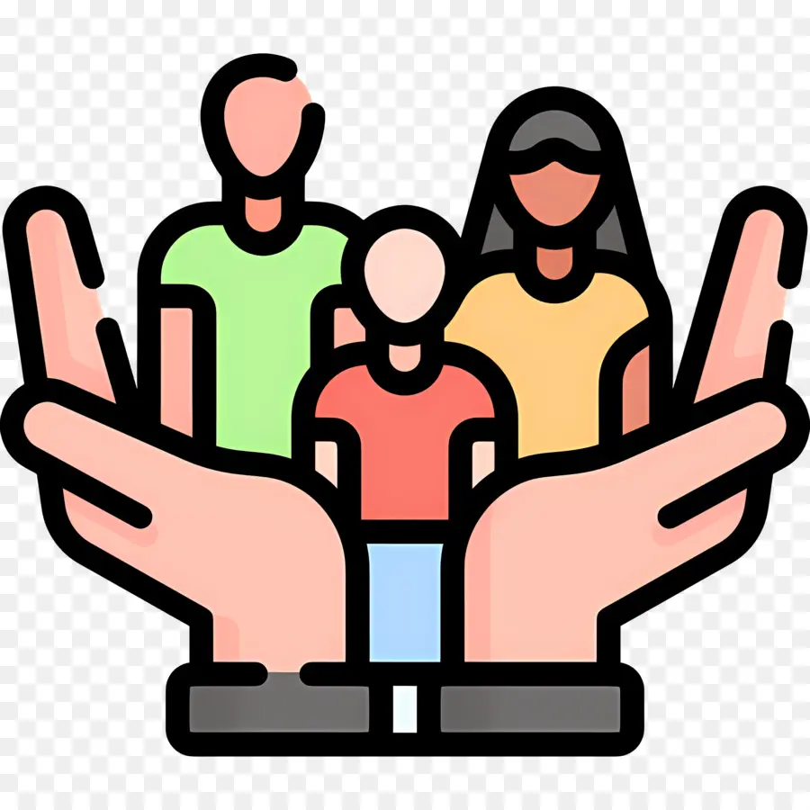 Famille，Mains PNG