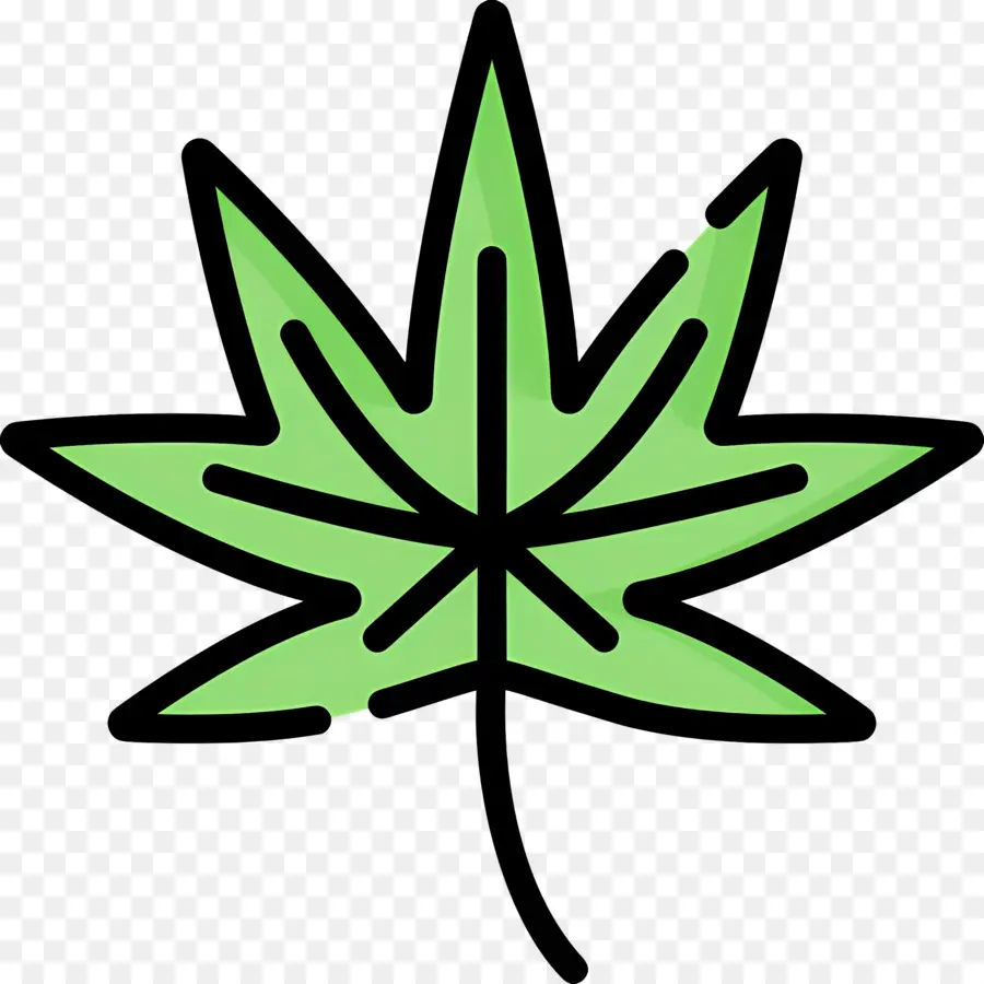 Feuille De Cannabis，Feuille Verte PNG