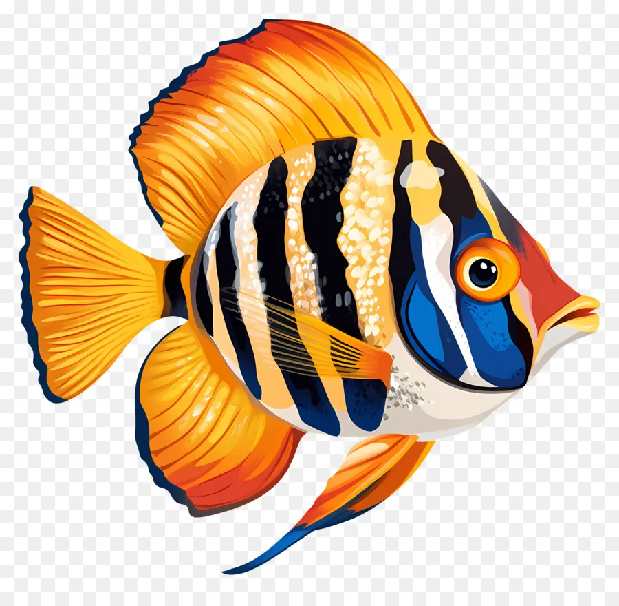 Poisson Animé，Poisson Coloré PNG