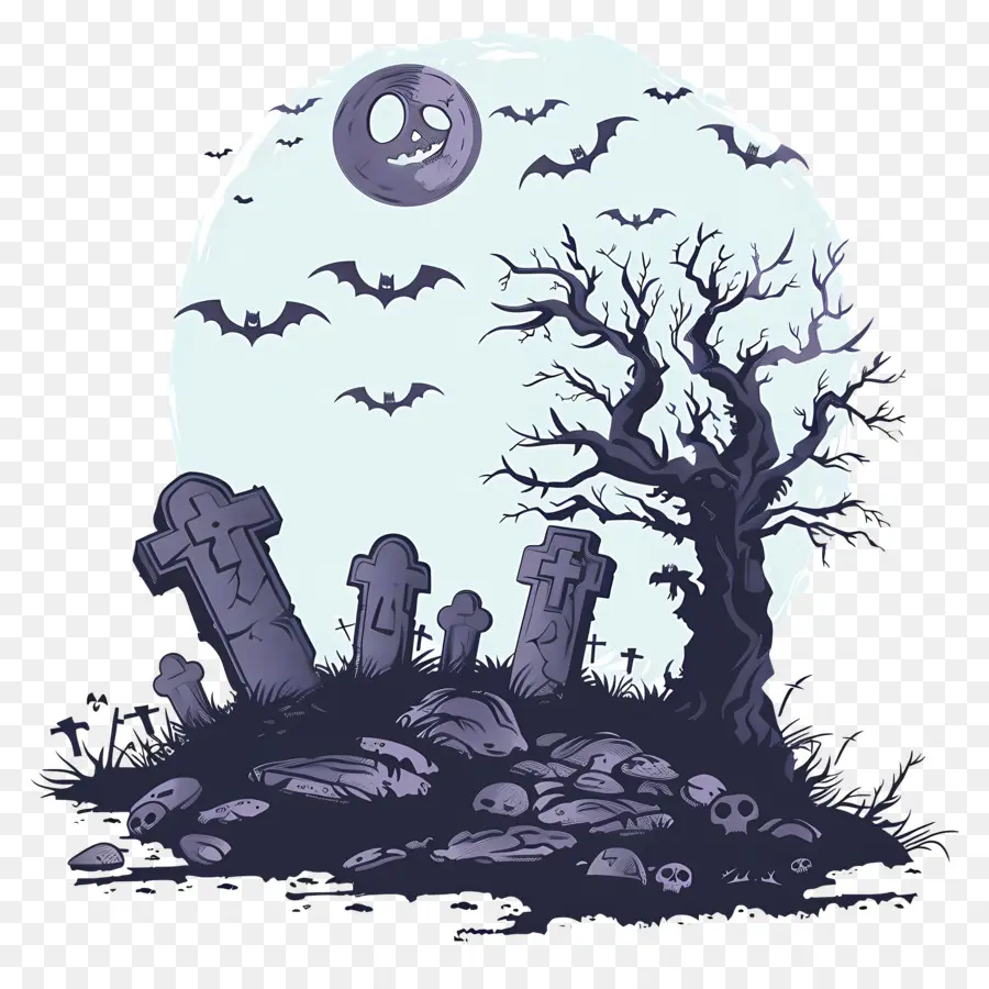 Soirée D'halloween，Cimetière PNG