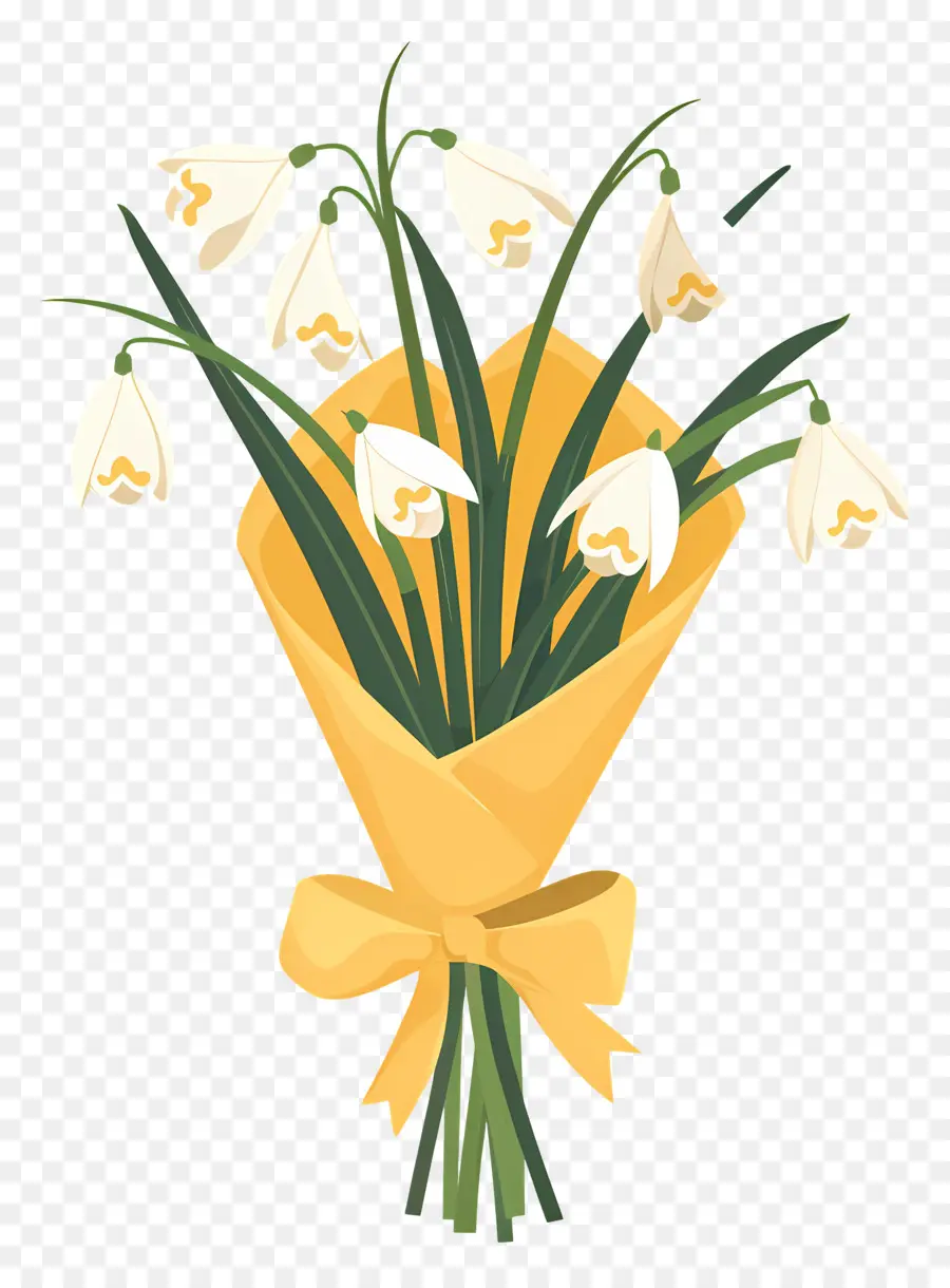 Bouquet De Perce Neige，Bouquet De Fleurs PNG