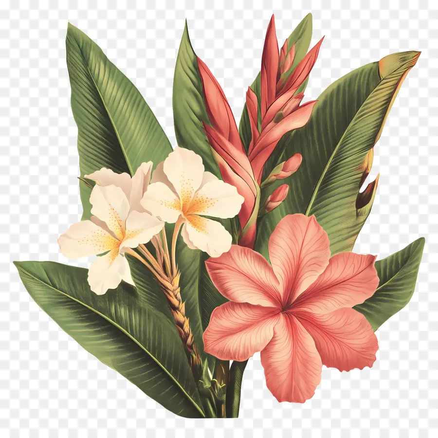 Fleur Tropicale，Plantes Tropicales PNG