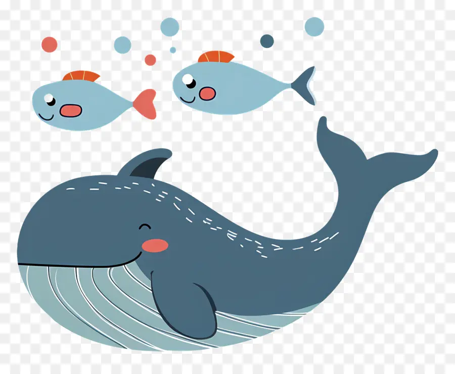 Baleine Et Poisson，Océan PNG