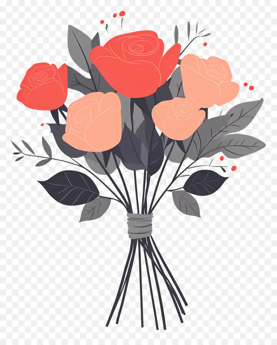 Bouquet De Roses Rouges，Roses Rouges PNG