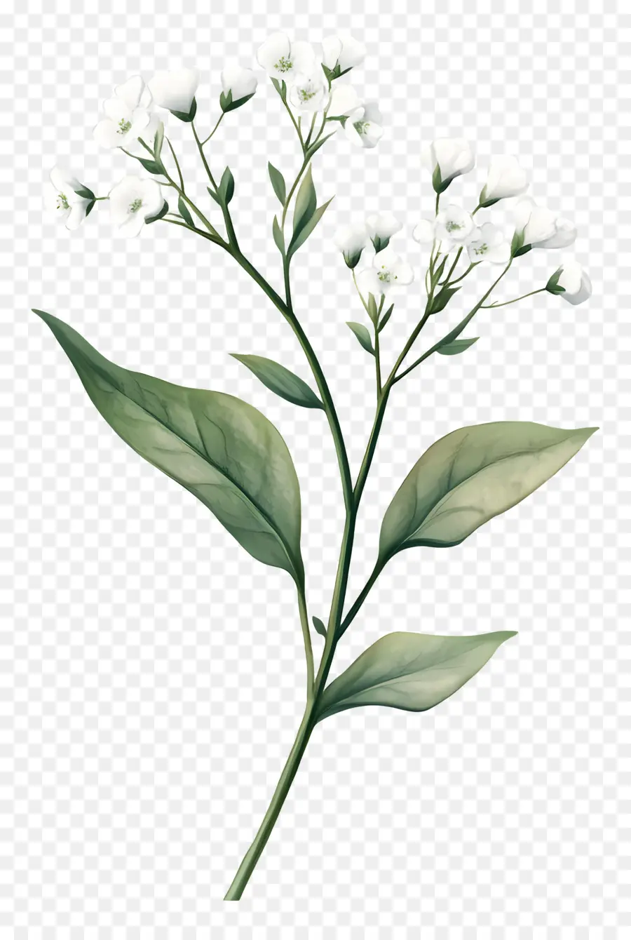 Fleur De Souffle De Bébé，Fleurs Blanches PNG