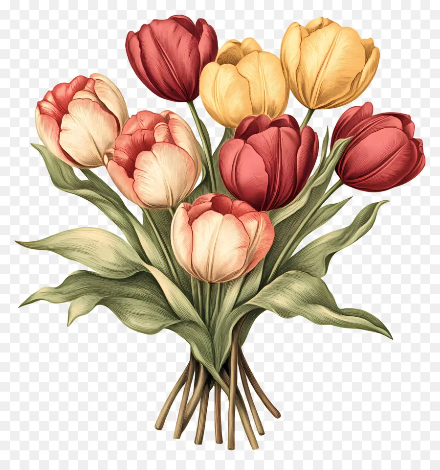 Bouquet De Tulipes，Tulipes PNG