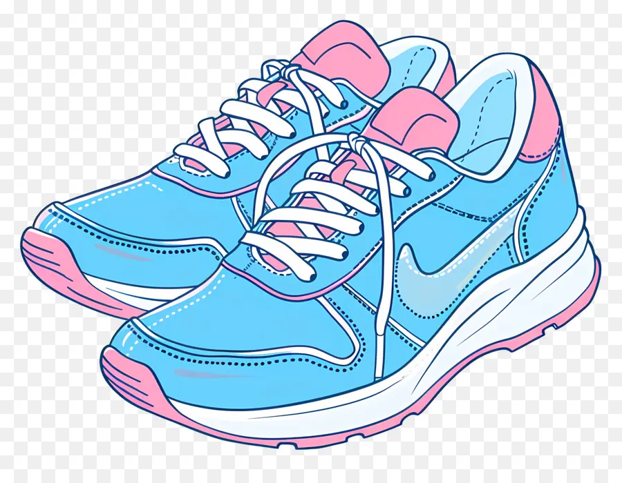 Chaussures Nike，Baskets Bleues PNG