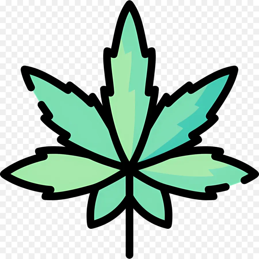 Feuille De Cannabis，Feuille Verte PNG