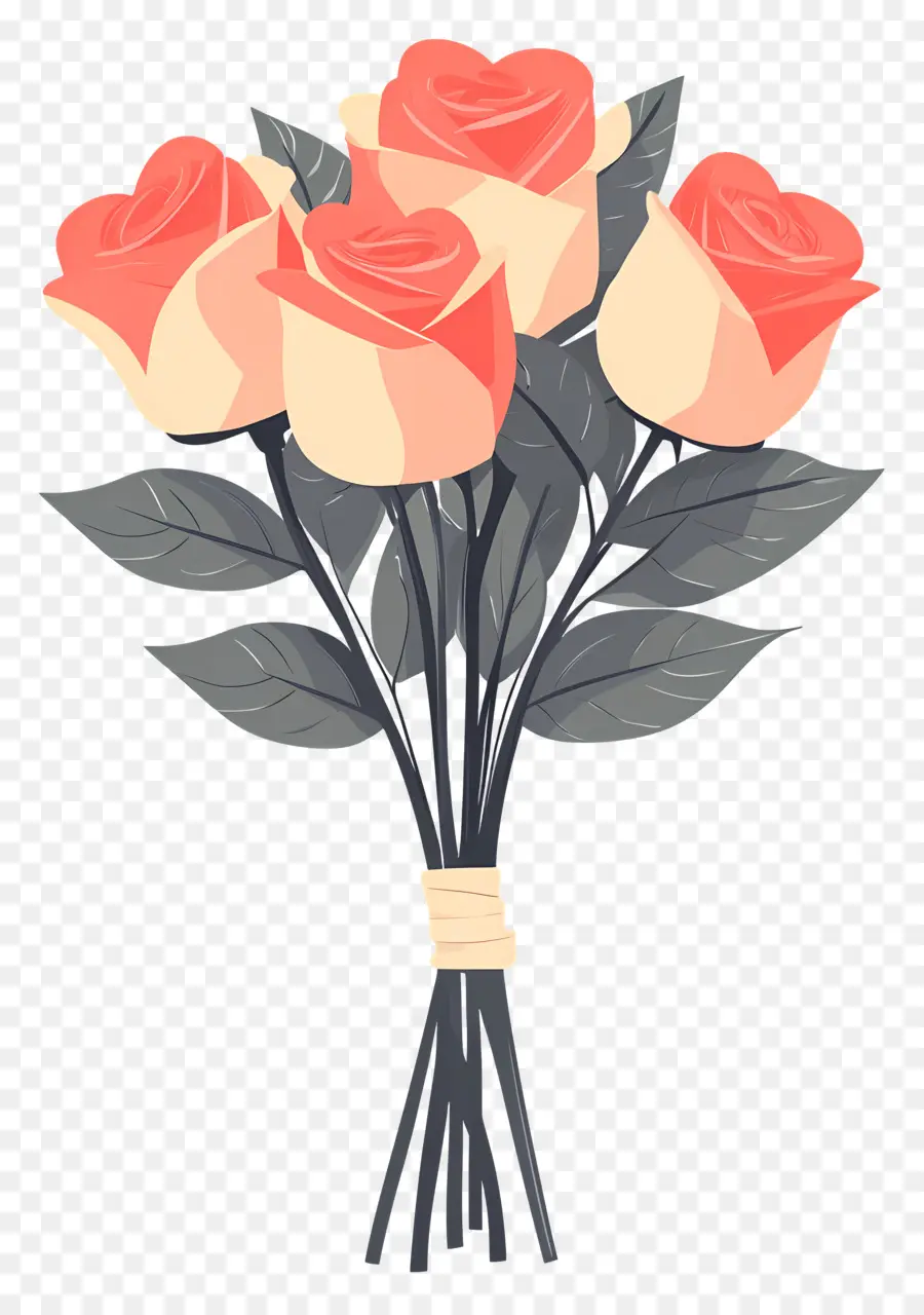 Bouquet De Roses Rouges，Roses Rouges PNG