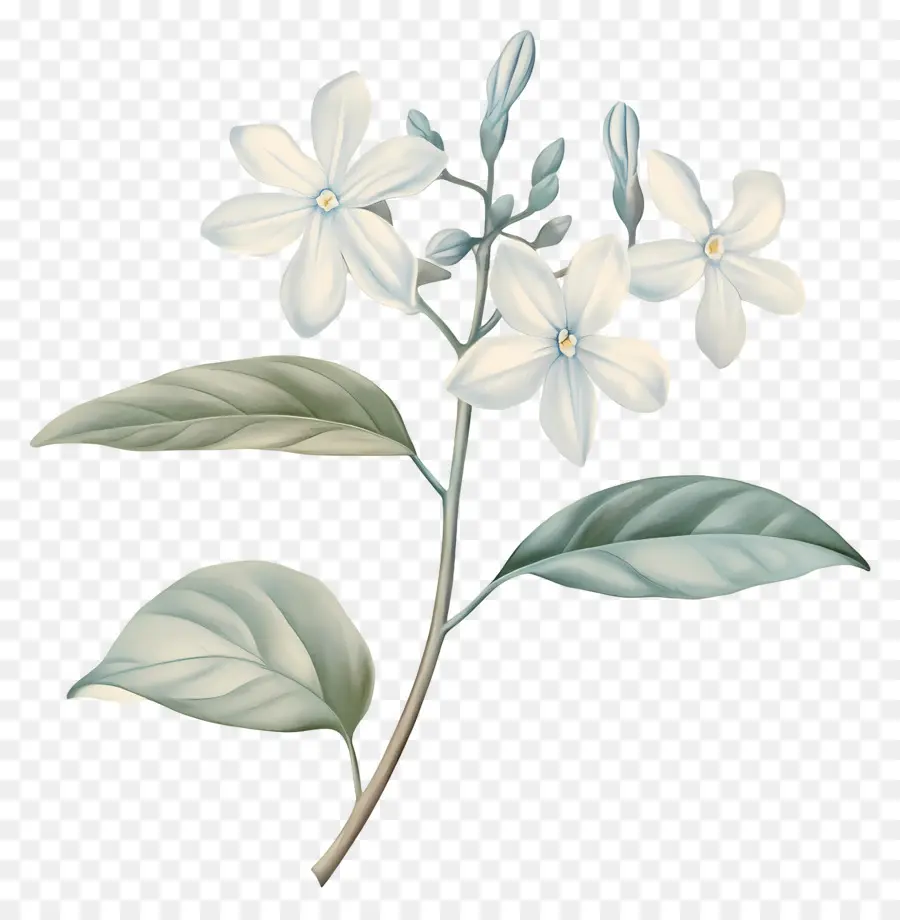 Fleur De Jasmin，Fleur Blanche PNG