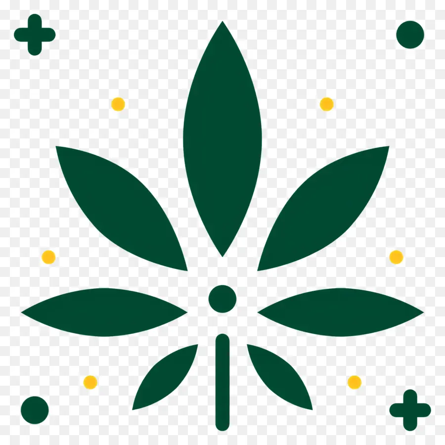 Feuille De Cannabis，Feuille Verte PNG