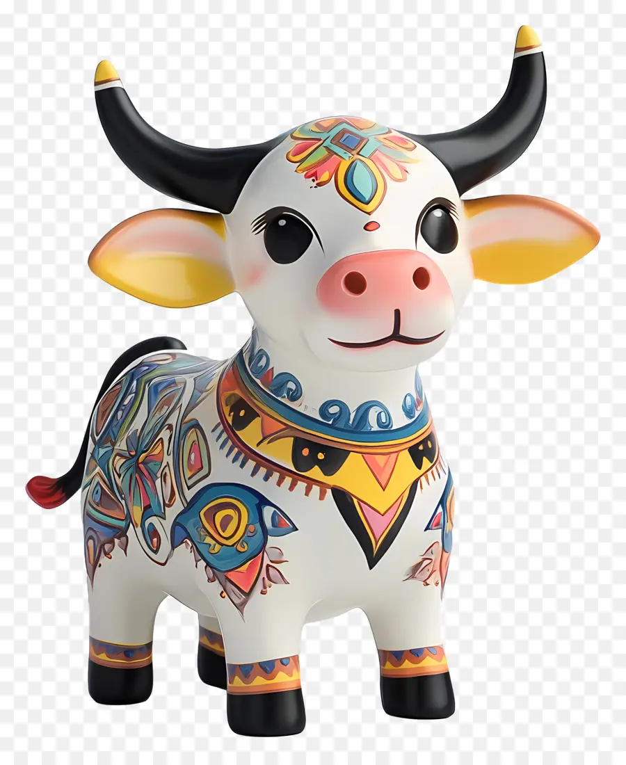 Vache Pongal，Taureau Décoratif PNG