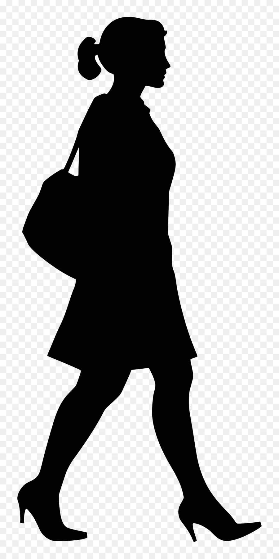 Silhouette Féminine Marchant，Silhouette De Femme Qui Marche PNG