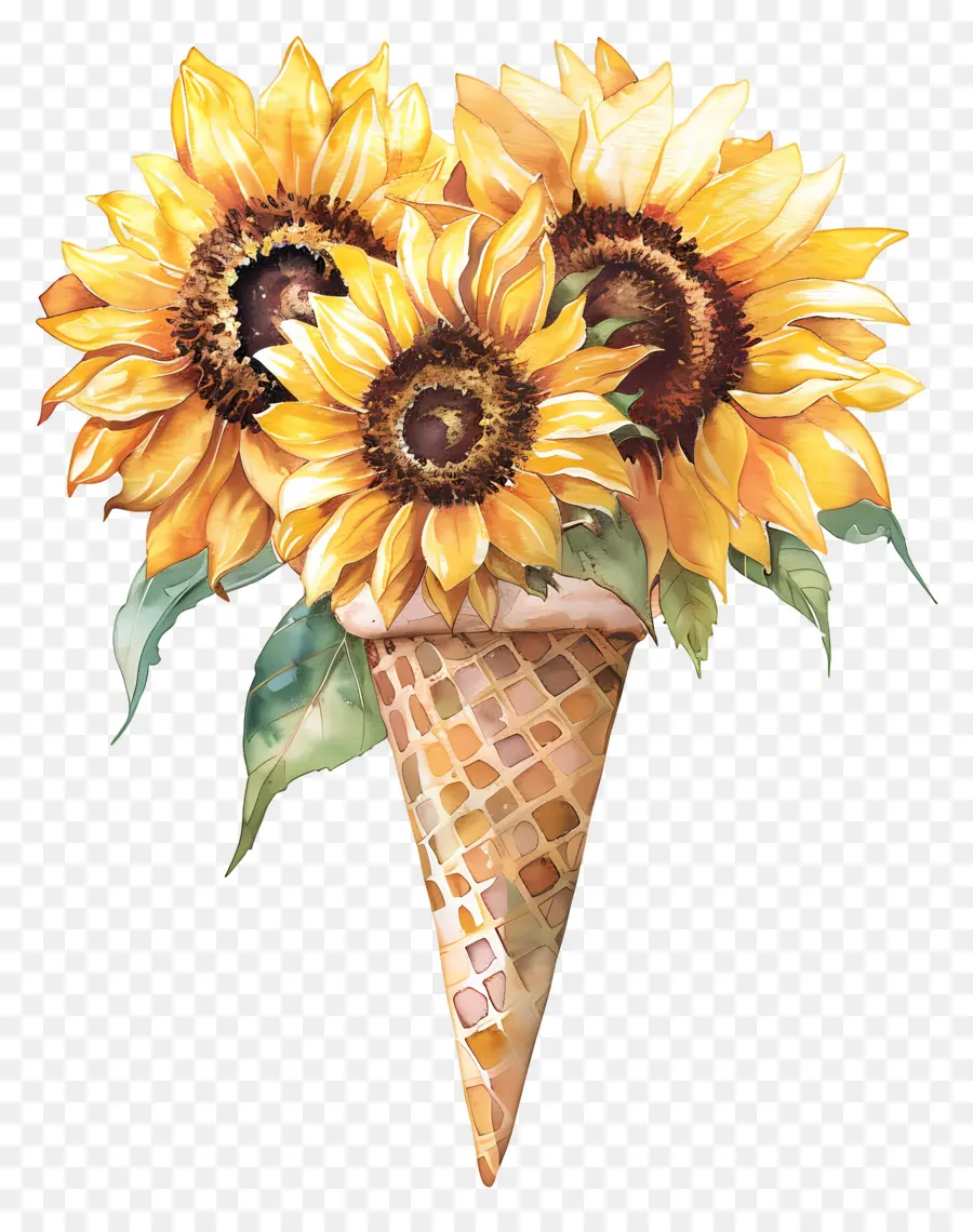 Bouquet De Tournesol Aquarelle，Tournesols PNG