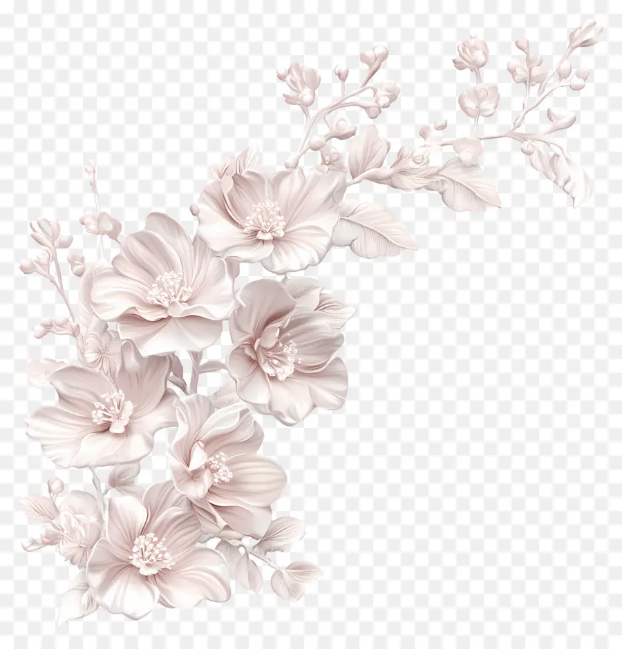 Ligne De Mariage，Fleurs Roses PNG