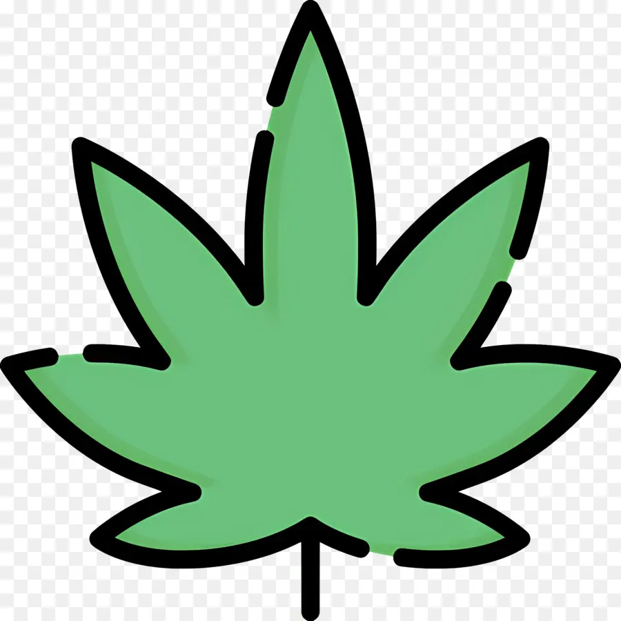 Feuille De Cannabis，Feuille Bleue PNG