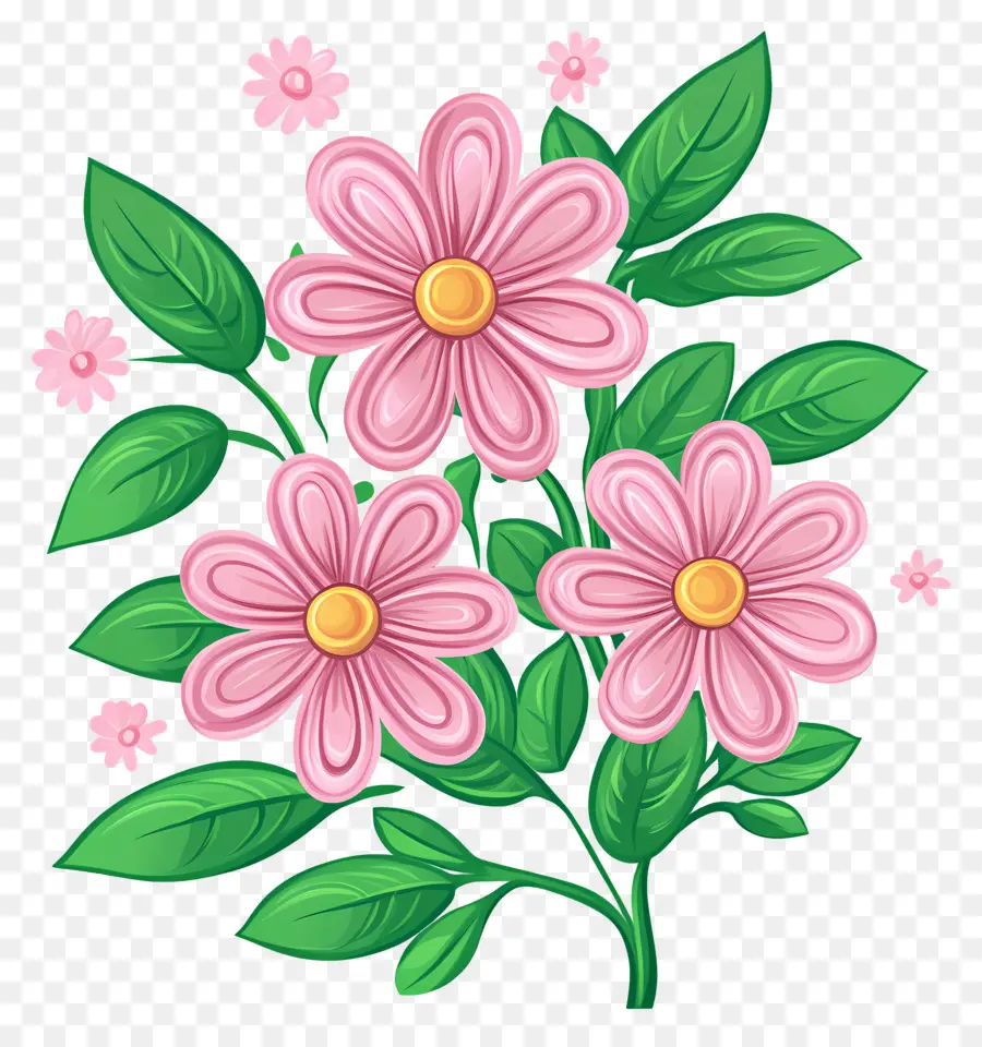 Bouquet De Marguerites，Fleurs Roses PNG