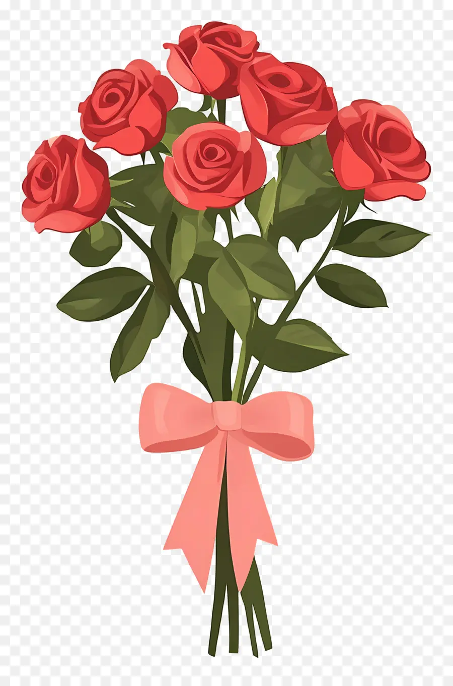 Bouquet De Roses，Roses Rouges PNG