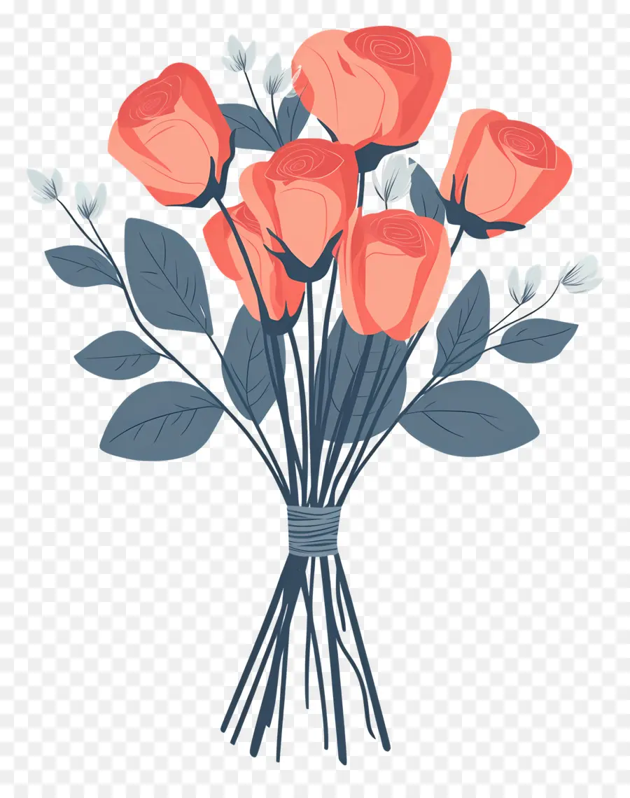 Bouquet De Roses Rouges，Roses Rouges PNG