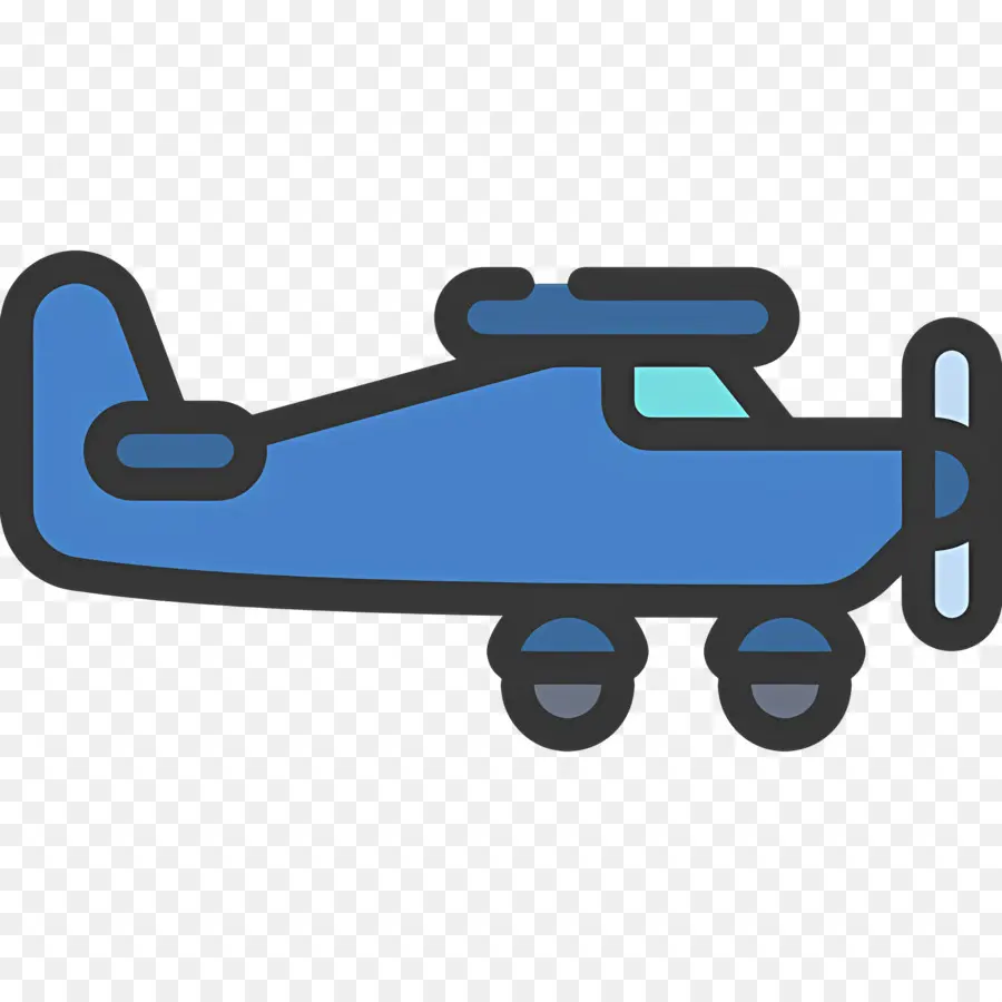 Avion，Bleu PNG