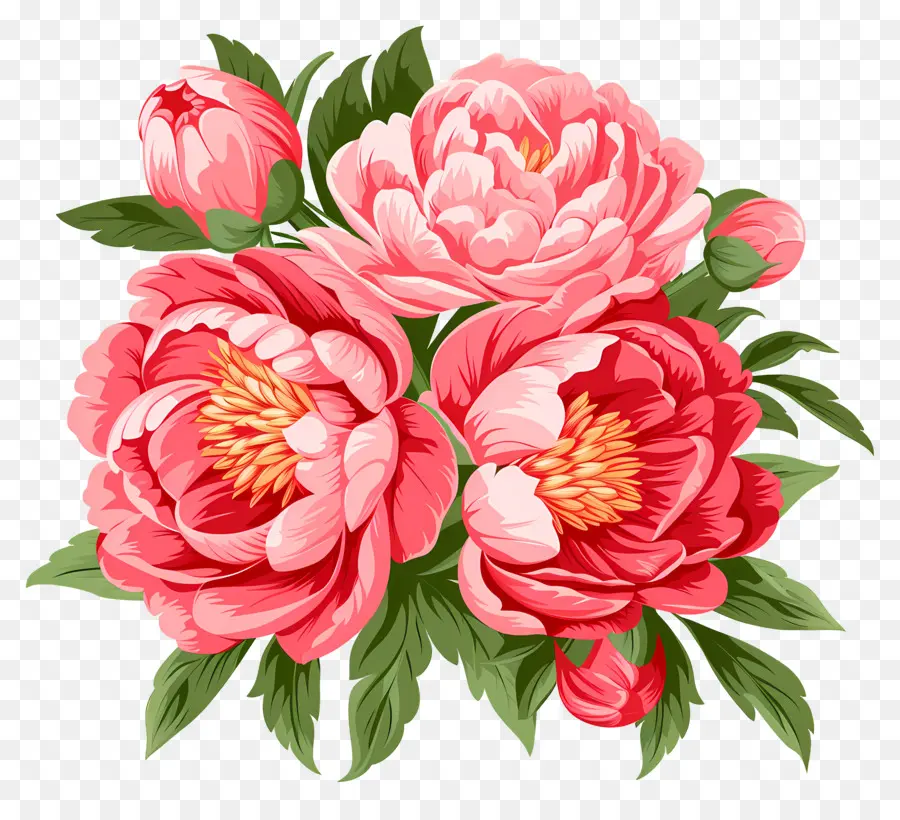 Bouquet De Pivoines，Pivoines PNG