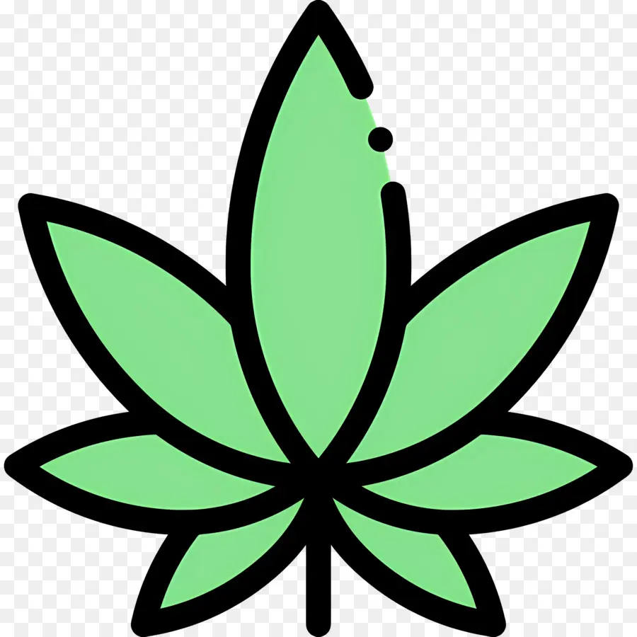 Feuille De Cannabis，Feuille Verte PNG