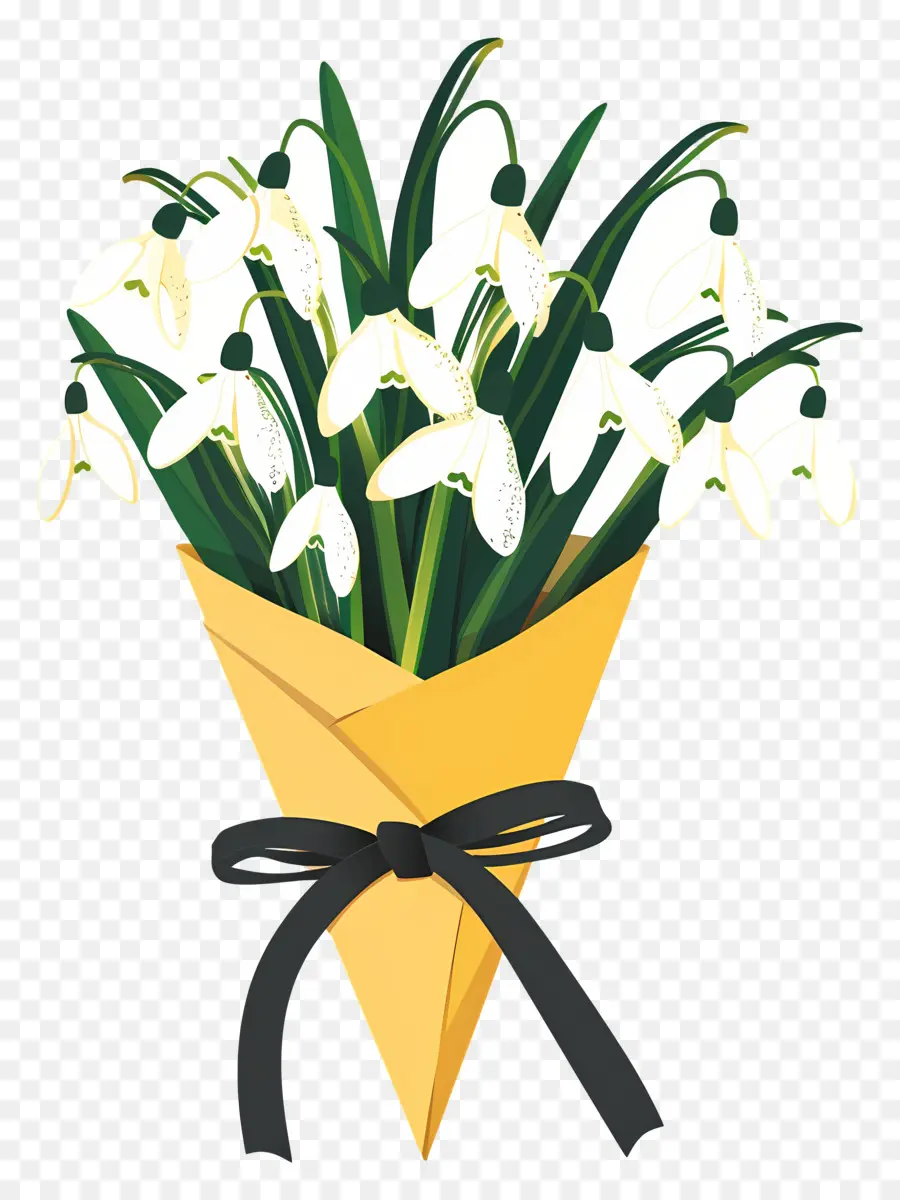 Bouquet De Fleurs Perce Neige，Bouquet De Fleurs PNG