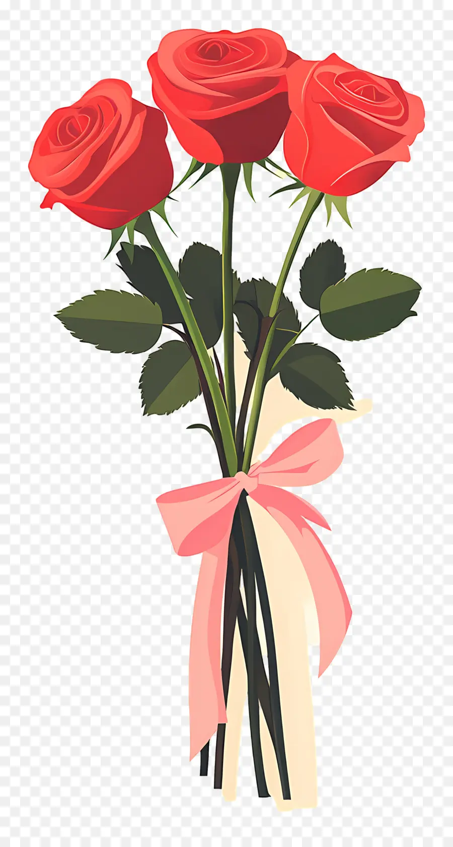 Bouquet De Roses，Roses Rouges PNG