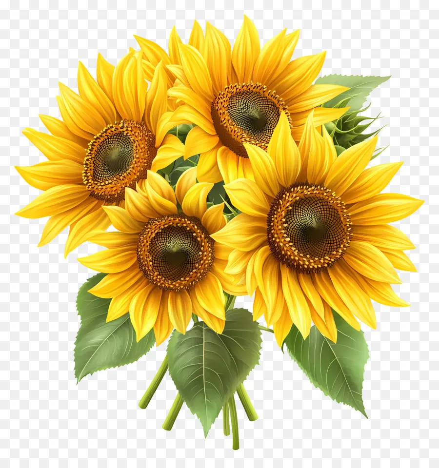 Bouquet De Tournesol，Tournesols PNG