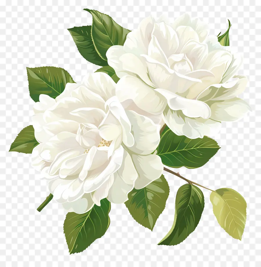 Fleur De Gardénia Blanche，Fleur Blanche PNG