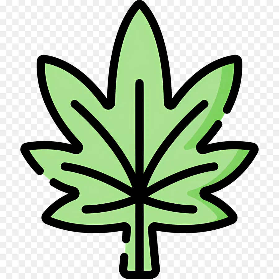 Feuille De Cannabis，Feuille Verte PNG