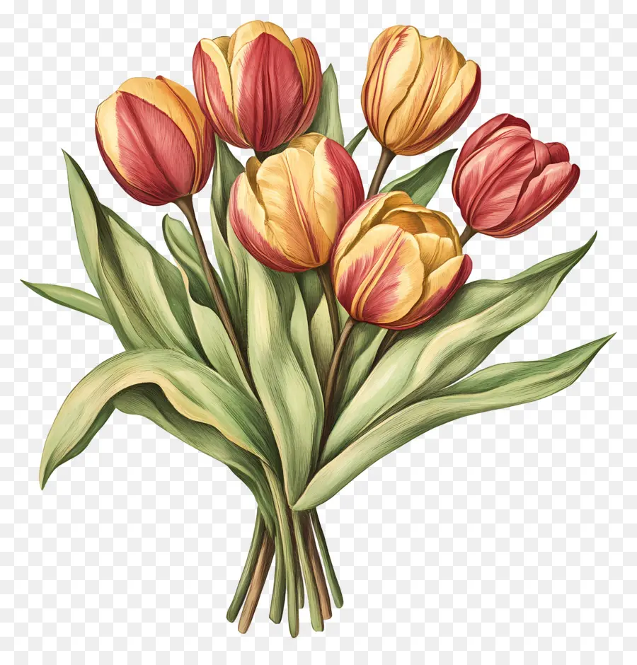 Bouquet De Tulipes，Tulipes PNG