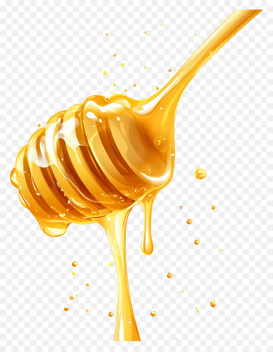 Miel Qui Coule，Nid D'abeille Au Miel PNG