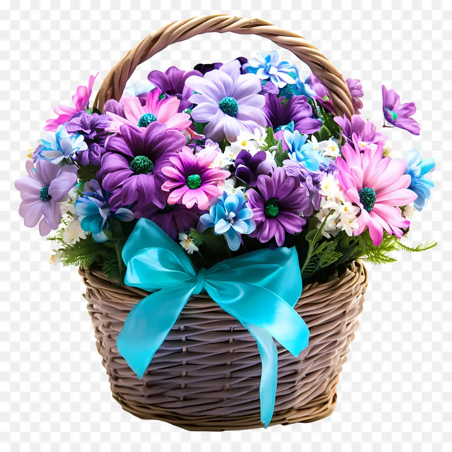 Panier De Fleurs D'anniversaire，Panier De Fleurs PNG