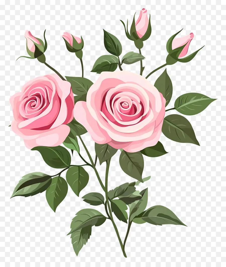 Bouquet De Fleurs Roses，Rose PNG