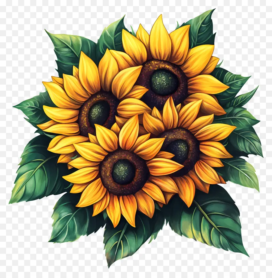 Bouquet De Tournesol，Tournesol PNG