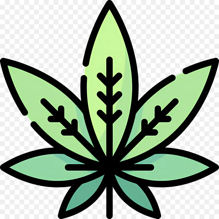 Feuille De Cannabis，Feuille Verte PNG