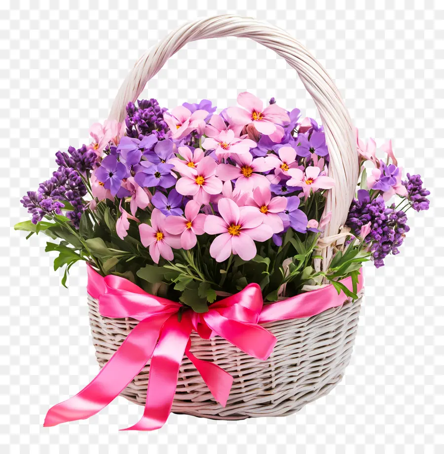 Panier De Fleurs D'anniversaire，Panier De Fleurs PNG