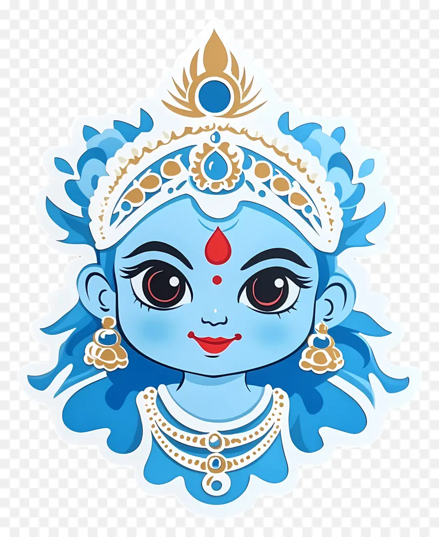 Bébé Krishna，Déesse Bleue PNG